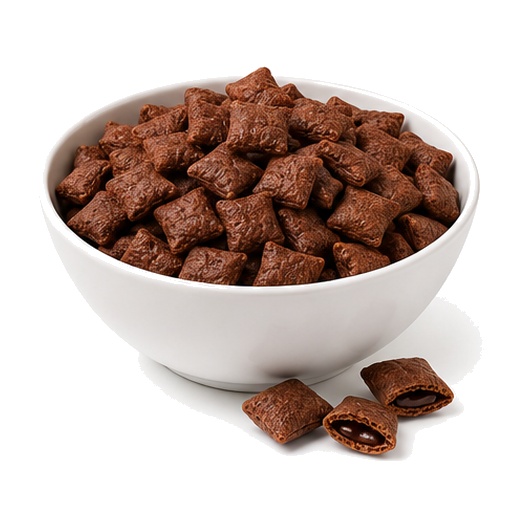 Céréales carrés chocolat fourrés à la pâte à tartiner Bio