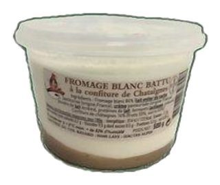 Fromage Blanc Battu et Confiture de Myrtille Conditionné en pots en plastique