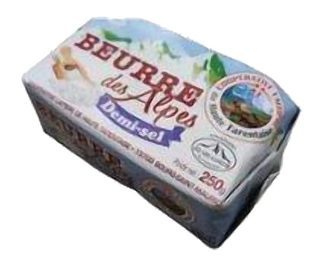 Beurre demi sel plaque de 250g (au Sel de Montagne)