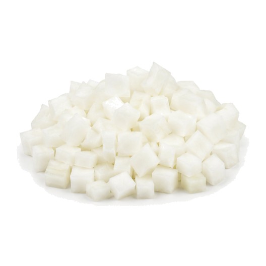 Oignons Blanc pelé carrée
